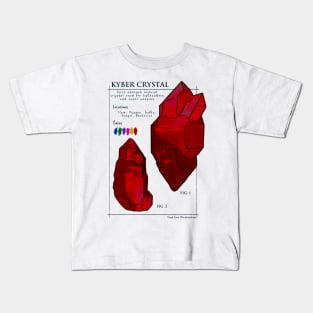 Kyber Crystal Science Illustration in Red Kids T-Shirt